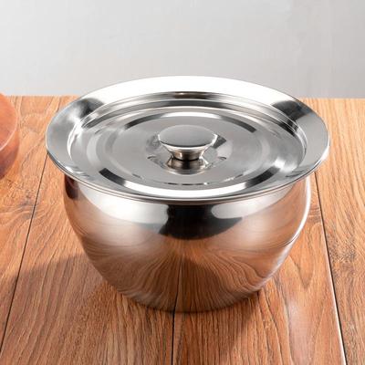 304带不锈盆油盆9寸110寸1寸钢加厚加深盖子圆形烘焙无品牌/和面