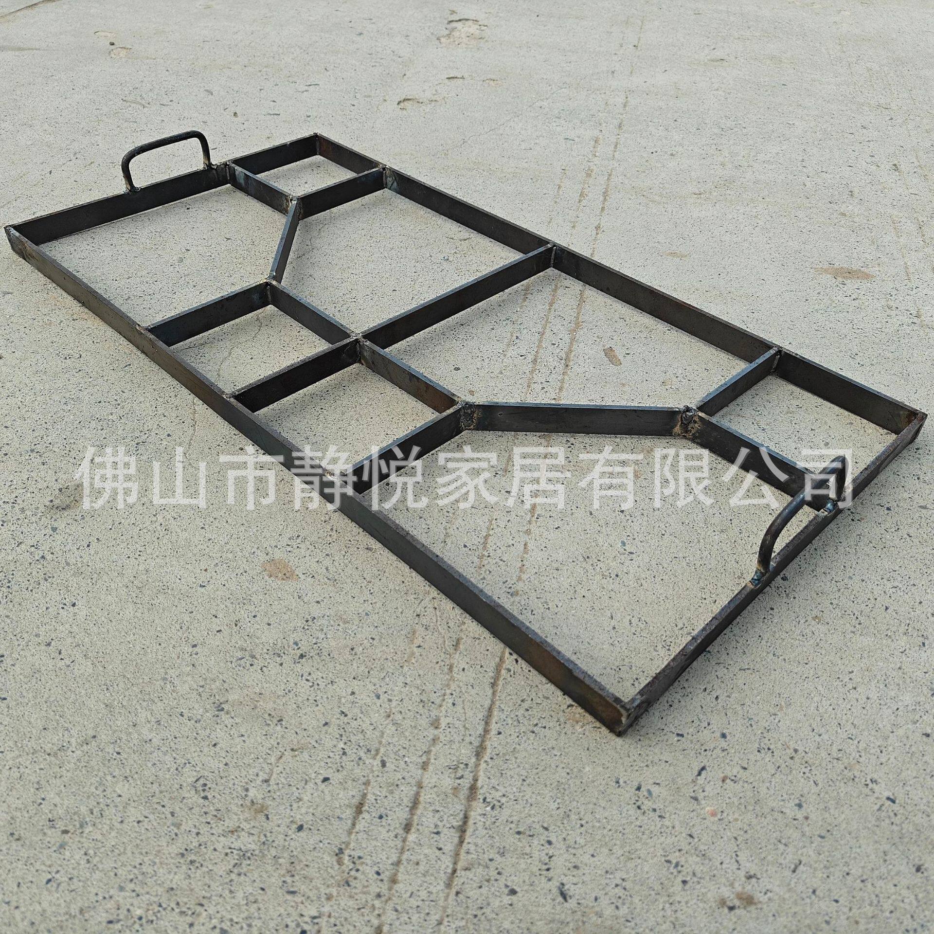 庭院过道水泥压花地坪混凝土路面压痕模具园林连廊地面防滑钢制模