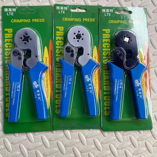 发黑欧式0.25-10mm²多功能棘轮HSC6-4套装管型端子压线钳