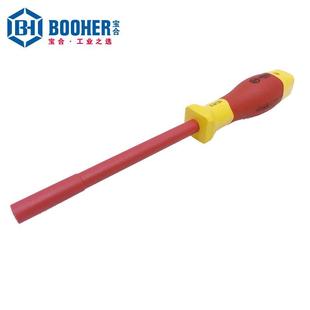 Booher宝合工具双色VDE绝缘带孔螺帽螺丝批BH0206045 0206145