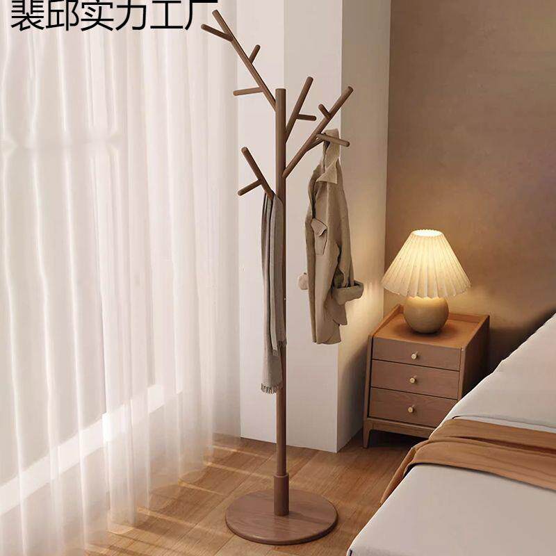 实木简易衣柜落地衣帽架卧室树杈挂衣架儿童衣柜衣服架室内挂包