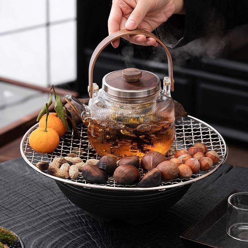 围炉煮茶家用室内日式罐罐茶煮茶器套装网红烤红薯烤炉电陶炉小型