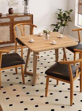 太师椅家用现餐椅简代约19814餐厅餐桌凳子靠背商用牛角实木艺铁