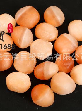 橙童石橙石膏滚膏滚石摆件透石膏原石Sleenie哑光橙方解石扩香石