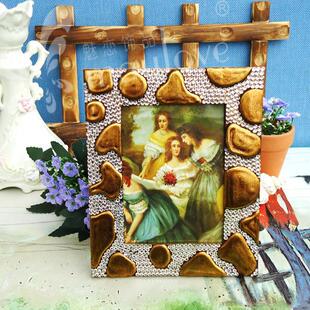 意设QLE计摆桌台摆立桌饰创创意装相框7寸心形像框相架镜框饰品