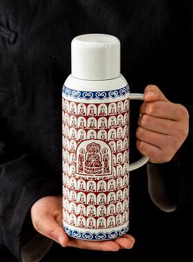 千水佛保温壶不锈钢焖38801茶壶容便携式暖泡水壶热瓶家用茶壶大