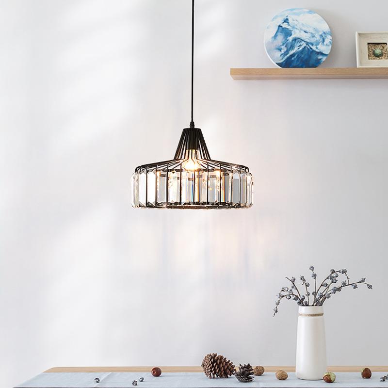 厅吊灯代简约现轻奢水晶灯创M-311意阳台灯日餐式卧室床灯头小吊