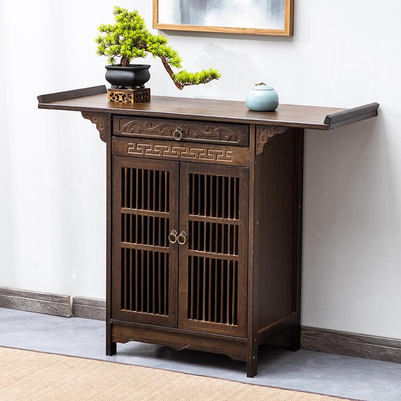 厂家新中式台实木桌子供玄桌现代简约长带门玄关条案景几端台关玄