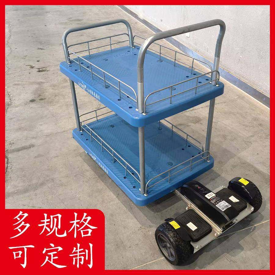 商小动体感推857车双层电平板动仓库运货仓搬运分拣电小推车储可