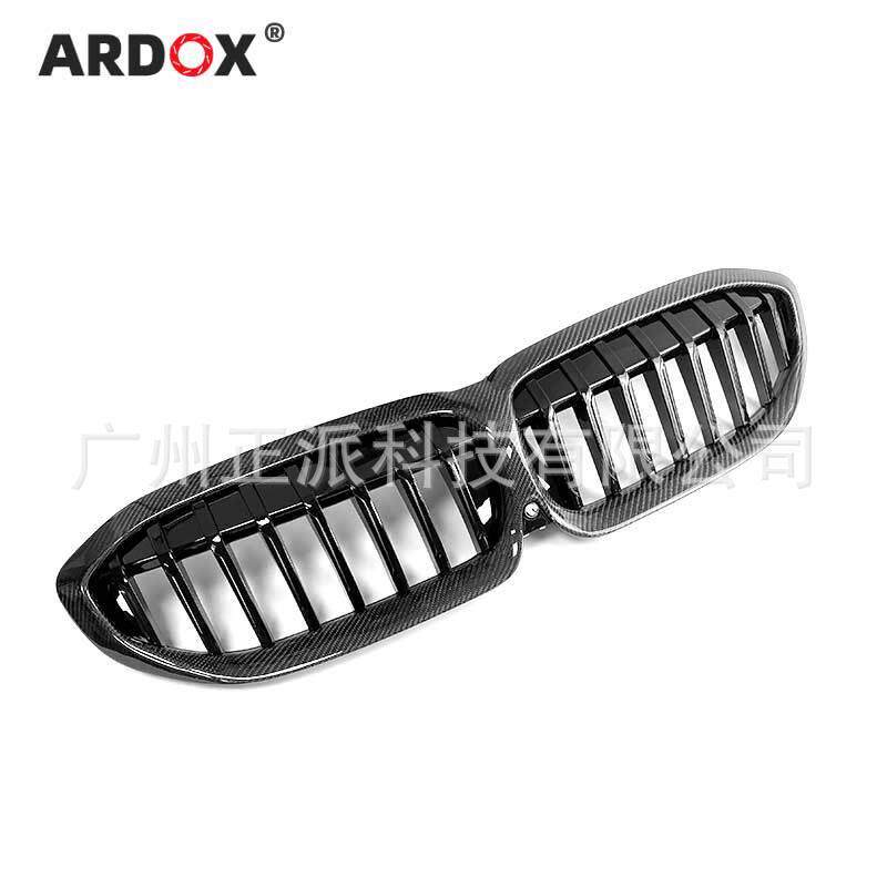适用于宝马3系G20G28改装碳纤维中网格栅单线亮黑中网进气格栅
