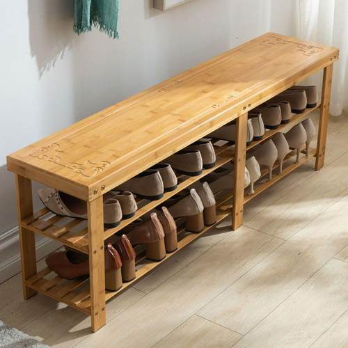 晒鞋架简易多层防家用宿门口实木尘舍收纳置物子无品牌/鞋柜坐式