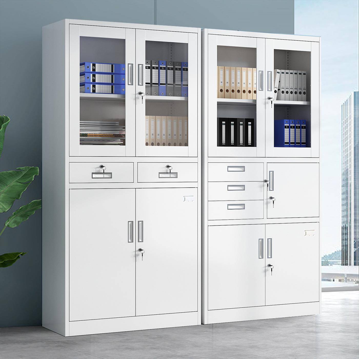 办公室钢制文件柜多层040907带锁档柜资案料柜财凭务储物柜书证柜