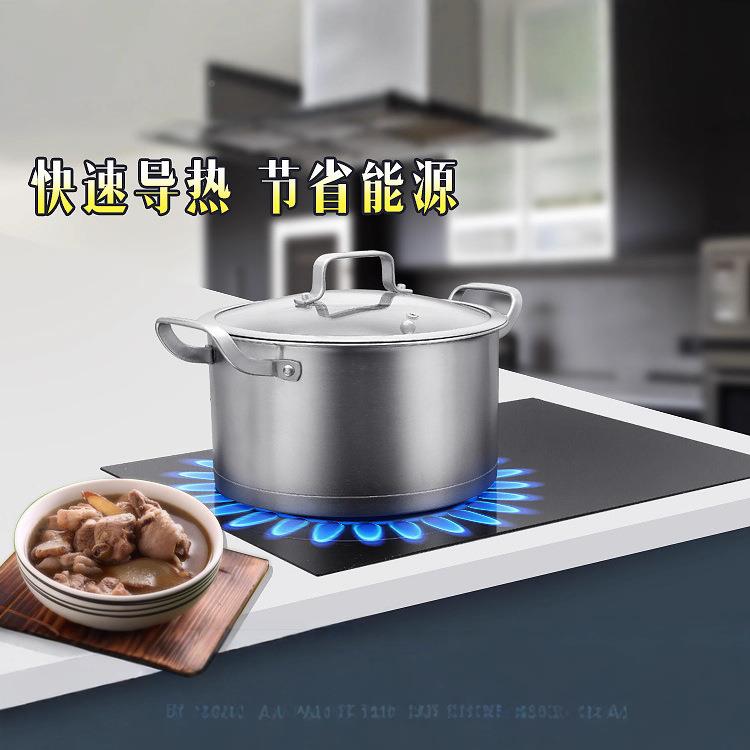 供应锈钢直型锅具套装电LC089磁不炉适礼复底锅两件套品用组合套