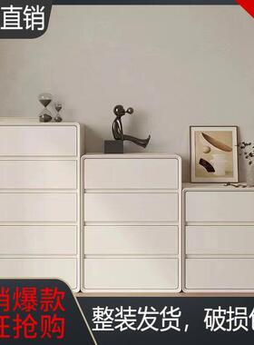 实木五斗白色奶油柜斗柜简客厅多PDP柜柜层储物约现代卧室免安装