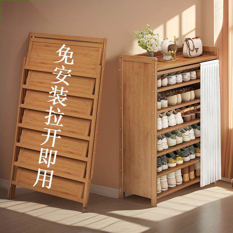 2款025新层多免安装鞋走柜鞋架廊见详情家用门口玄关遮挡帘置物架