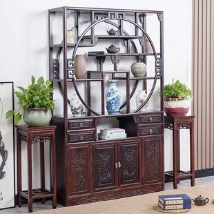 中博实无品牌/古架新木办公室茶叶置物架展示柜隔式断多宝阁