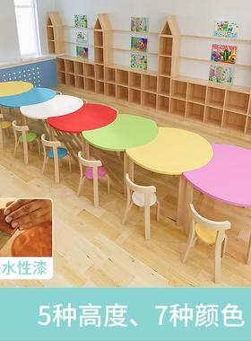 儿童幼实木美术桌子绘画桌小学生课HHZ-007桌椅训培桌合辅导班儿