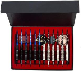 龙骨飞镖套装12只龙骨镖+12个镖叶+12个杆子+12个垫圈+磨石+盒子