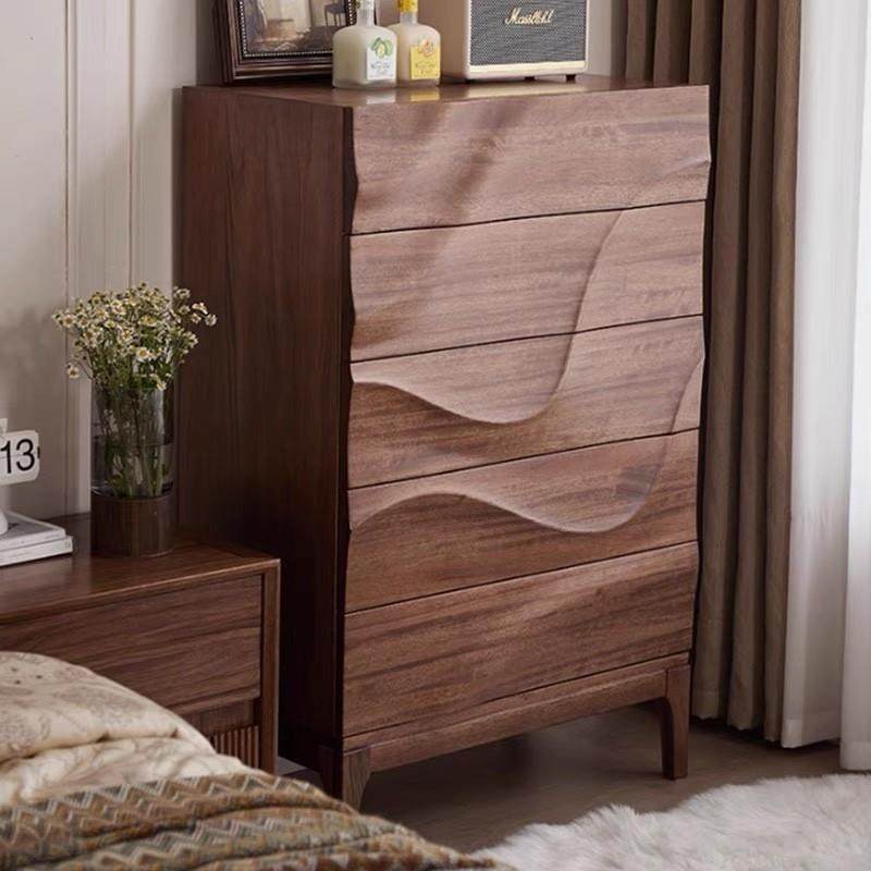 北美黑胡桃木波浪纹五斗柜实木客厅卧室置物柜抽屉式储物收纳柜,鲜花速递/花卉仿真/绿植园艺,割草机/草坪机,淘宝优惠券,粉丝福利购,淘宝优惠卷