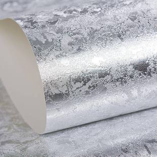 金色银色小云朵纯色金箔墙纸KTV酒吧迪吧酒店天花板反光银箔壁纸