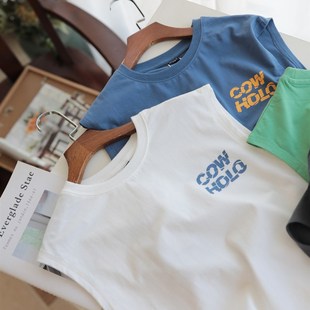 T恤中大童110 多色入 无袖 男童背心夏季 160 优质氨棉有弹力更舒服