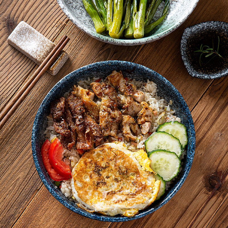 日式深盘子菜盘家用西餐牛排面盘陶瓷蒸鱼盘酒店大号圆形深盘平盘