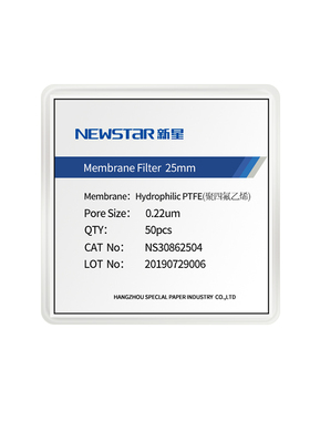 新星耐强酸碱亲水有机聚四氟乙烯PTFE微孔滤膜圆片膜47mm50mm0.22