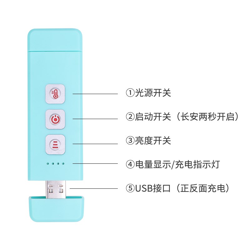 LED夜间平板阅读看书灯 充电灯夹子便携迷你护眼小夜灯书签被窝灯