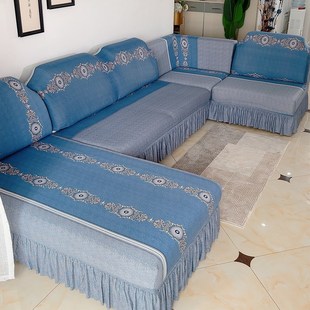 沙发套四季通用全包万能套u型全套123组合贵妃转角罩耐脏弹力全包