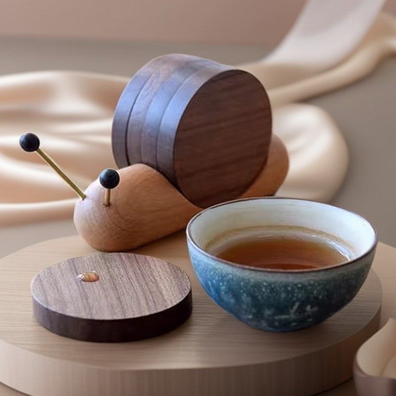 北美黑胡桃木卡通文化创意蜗牛茶桌杯垫茶道实木隔热垫木茶垫日式,节庆用品/礼品,文化创意杯垫/餐垫,淘宝优惠券,粉丝福利购,淘宝优惠卷