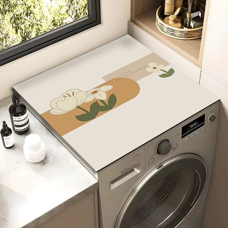 滚筒洗衣机盖垫台面保护垫阳台防晒防水防尘罩冰箱盖布床头柜垫子