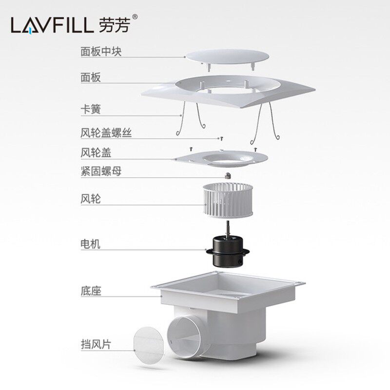 劳芳8寸排气扇10寸酒店家用卫生间吊顶浴室排风扇吸顶厨房换气扇