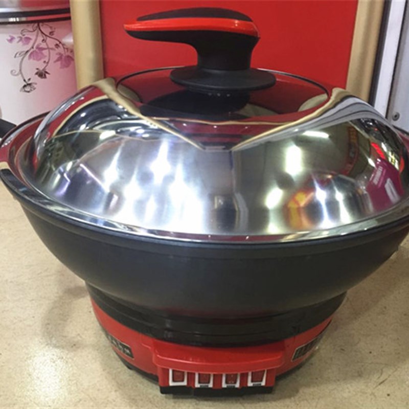 加厚铸铁锅 真不锈电炒锅 多用锅 不生锈铁锅32/34/36/38CM电热锅