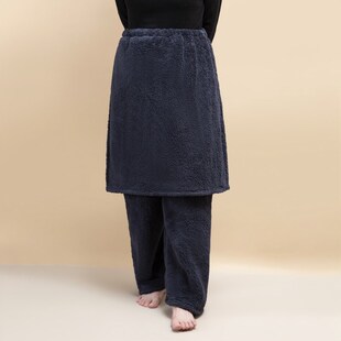 加绒加厚开裆裤男瘫痪病人卧床护理女遮羞老人方便裤冬珊瑚绒睡裤