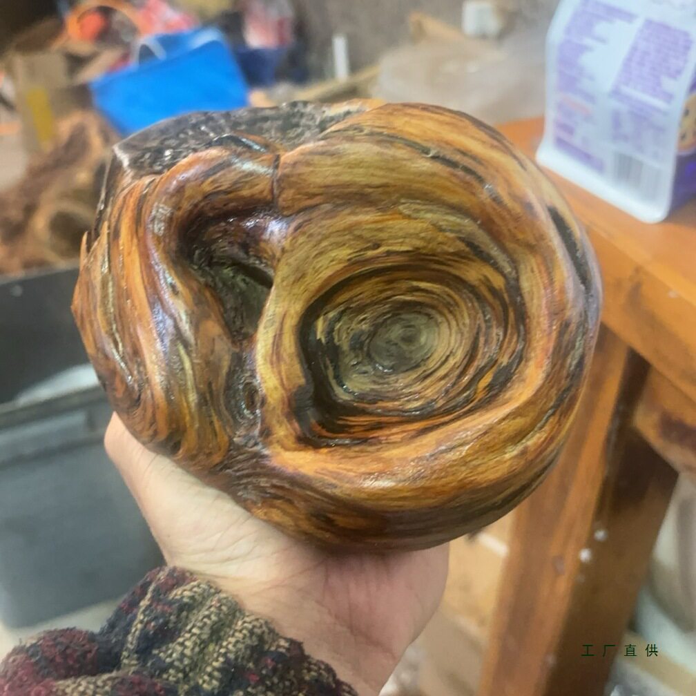 松天木根雕摆琥枯木明然原木风化木珀木土沉香文玩手把陈化料绢花
