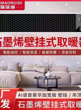 石墨烯纳米远红外取暖器壁挂式挂墙智能吊顶家用电暖气速热暖风机
