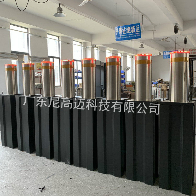 半自动升降地桩手动伸缩柱学校小区步行街防护路障广州东莞移动柱