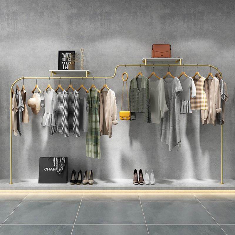 服装店展示架服装架女装店上墙挂衣杆铁艺货架落地挂衣架陈列架