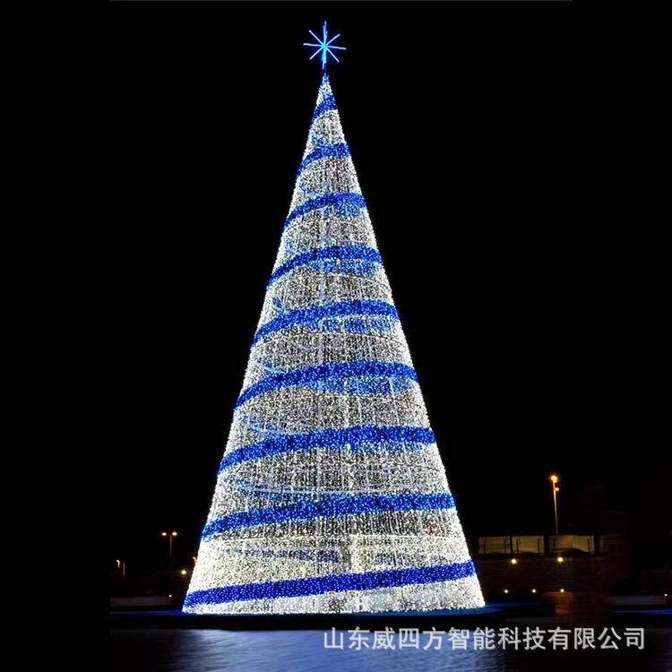 威四方圣诞大型装饰圣诞树10米挂枝加密圣诞树亚克力钻石圣诞树