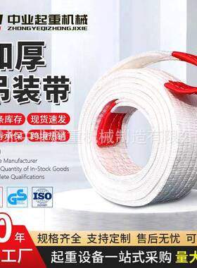 高强度白色扁平吊装带加厚丙纶工业起重吊带3吨5t10t国标吊车吊带
