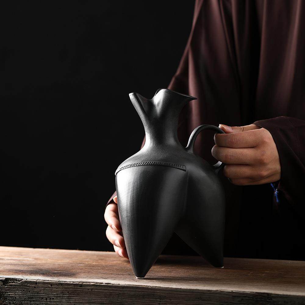 远古水器良渚文化灰胎黑皮陶袋足鬶古典装饰仿古陶器三足器良渚,工业油品/胶粘/化学/实验室用品,其他实验室设备,淘宝优惠券,粉丝福利购,淘宝优惠卷