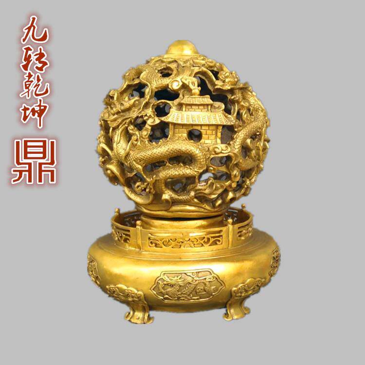 厂价铜器龙鼎仿古铜鼎风水摆件九转乾坤鼎