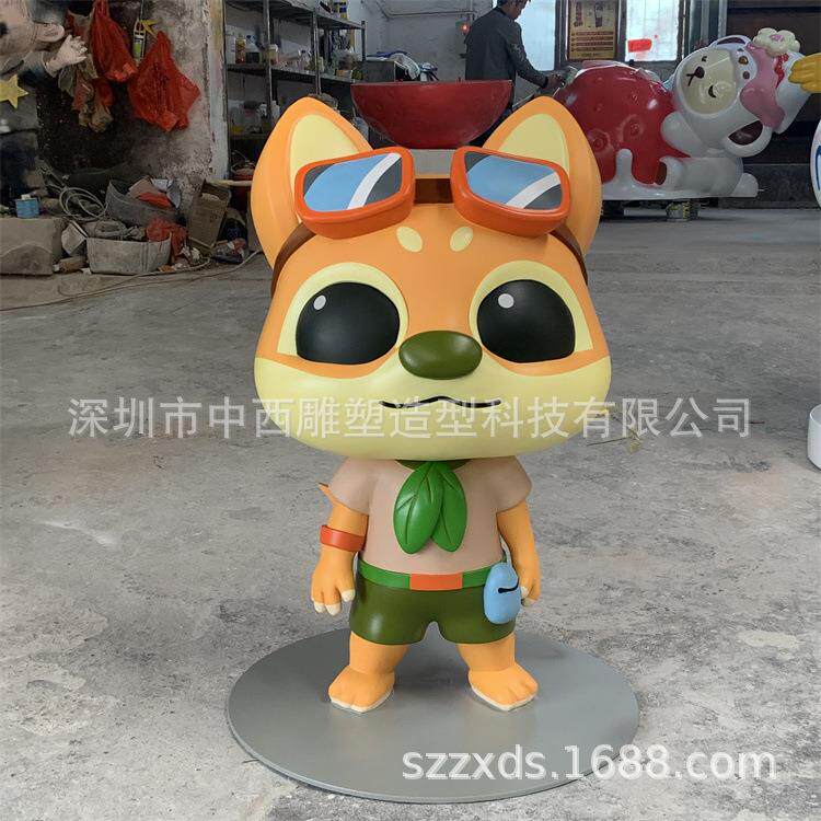 玻璃钢卡通雕塑人物卡通模型商场装饰办公室工艺品精品大摆件