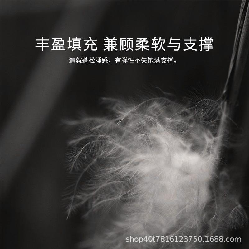 椎民宿枕头出口纯HZZD001棉6定0绒枕羽芯柔软舒适酒店民宿保护颈