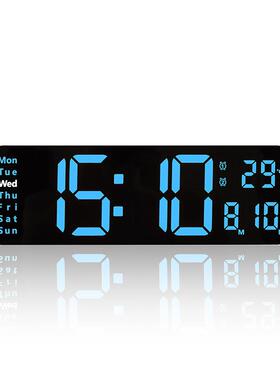 16629字3寸简约座两用客厅新时钟挂大体电子钟多组闹钟多功能款66