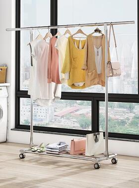 晾衣架落地杆式mt198761不锈钢晒衣子架室内挂衣服架杆晒被单卧架