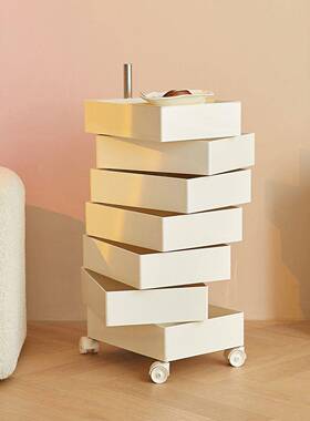 北欧推车可移动收纳柜网红床头柜小卧室子边柜零厂家直供抽屉柜in