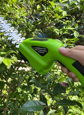电动篱笆剪工两用充电式修枝剪割草机锂电单手篱机绿OEN园艺园林