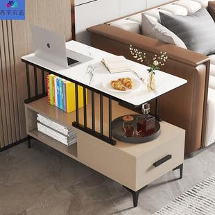 客厅轻奢现边FMG代沙发边柜玻璃几角几简约移动小边茶侧几桌储物
