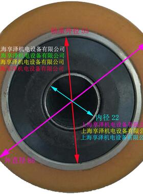 杭州叉车前脚轮承载轮PZWLU1轮子185**22HANGCHA杭叉0滚轮橡皮轮
